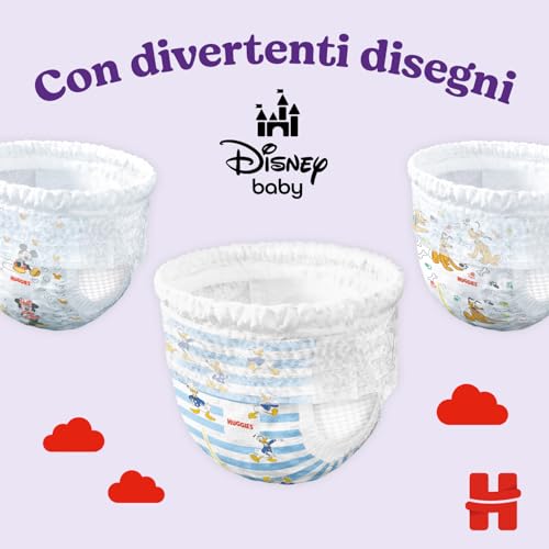 Huggies Little Movers Pannolini Mutandina Taglia 6 (15-25 Kg), Ultra assorbente, Protezione completa, 52 Pz