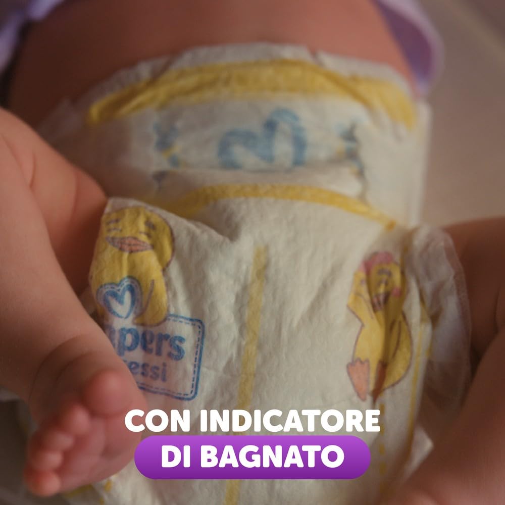 Pampers Progressi Midi, Taglia 3 (4-9 kg), Formato Scorta, Indicatore di Bagnato, Pelli Delicate, Linguette Rinforzate, Anti-Fuoriuscite, 162 Pannolini Neonato + 500 Punti Omaggio