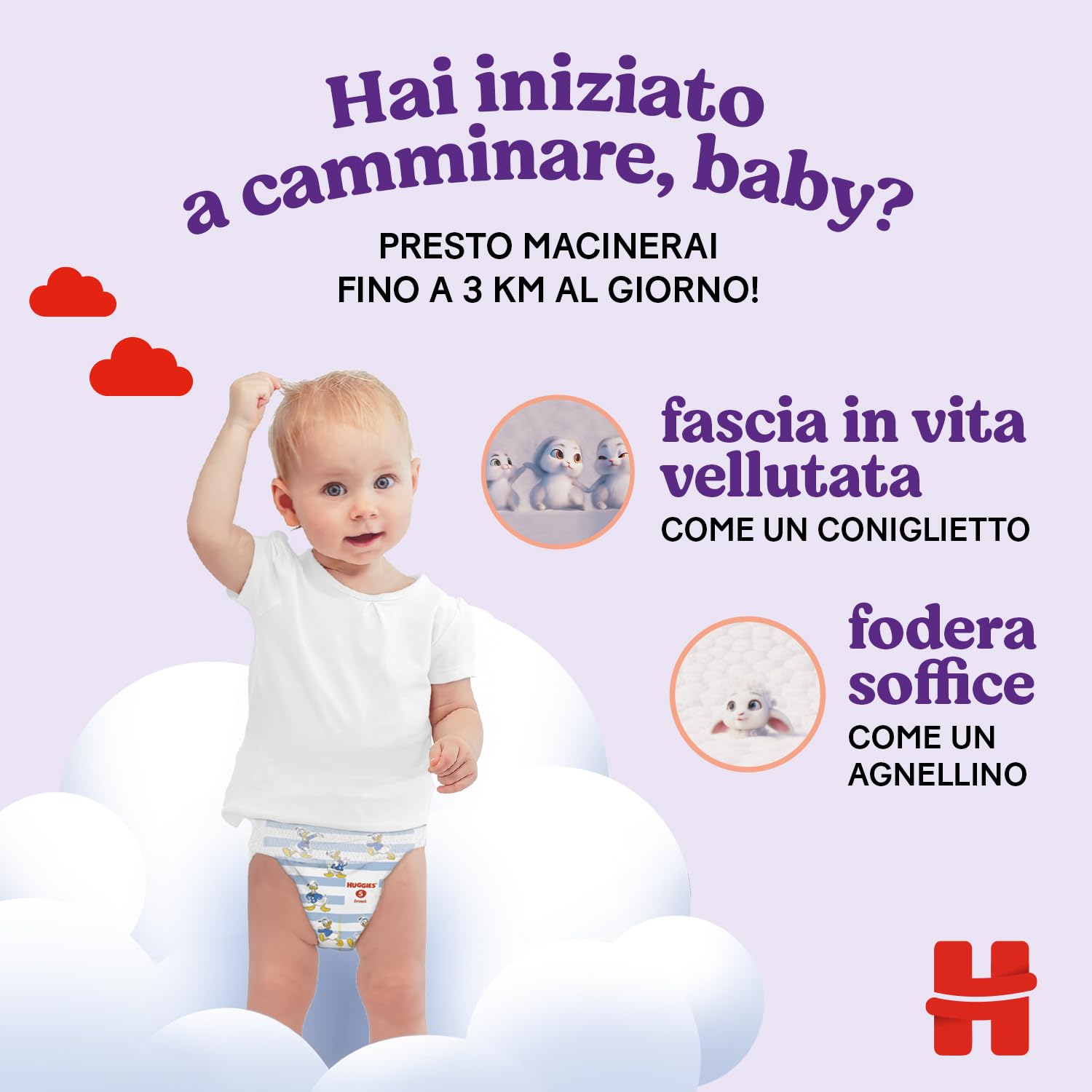 Huggies Little Movers Pannolini Mutandina Taglia 4 (9-14 kg), Ultra assorbente, Protezione completa, 60 Pz