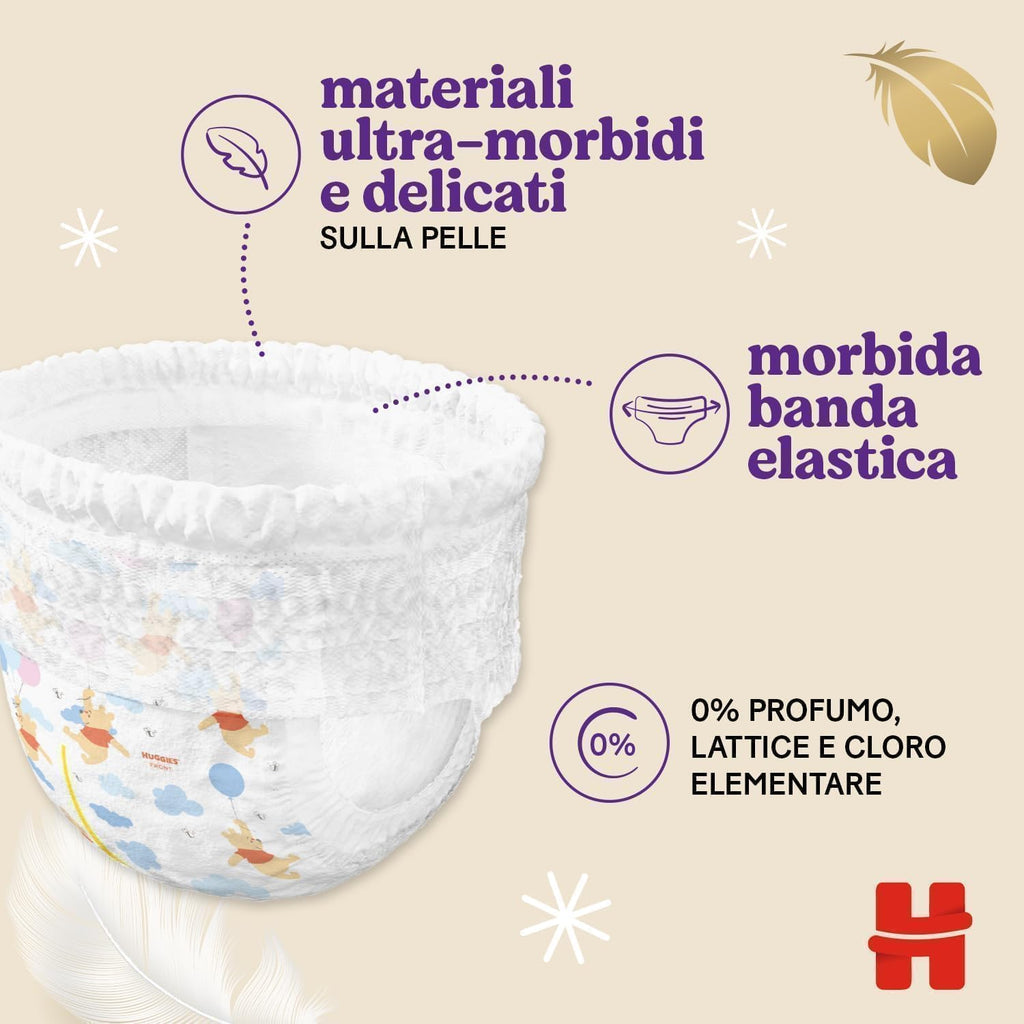 Huggies Extra Care, Pannolini Taglia 4 (9-14 kg), Mutandina traspirante, Pacco Mega, 80 Pz