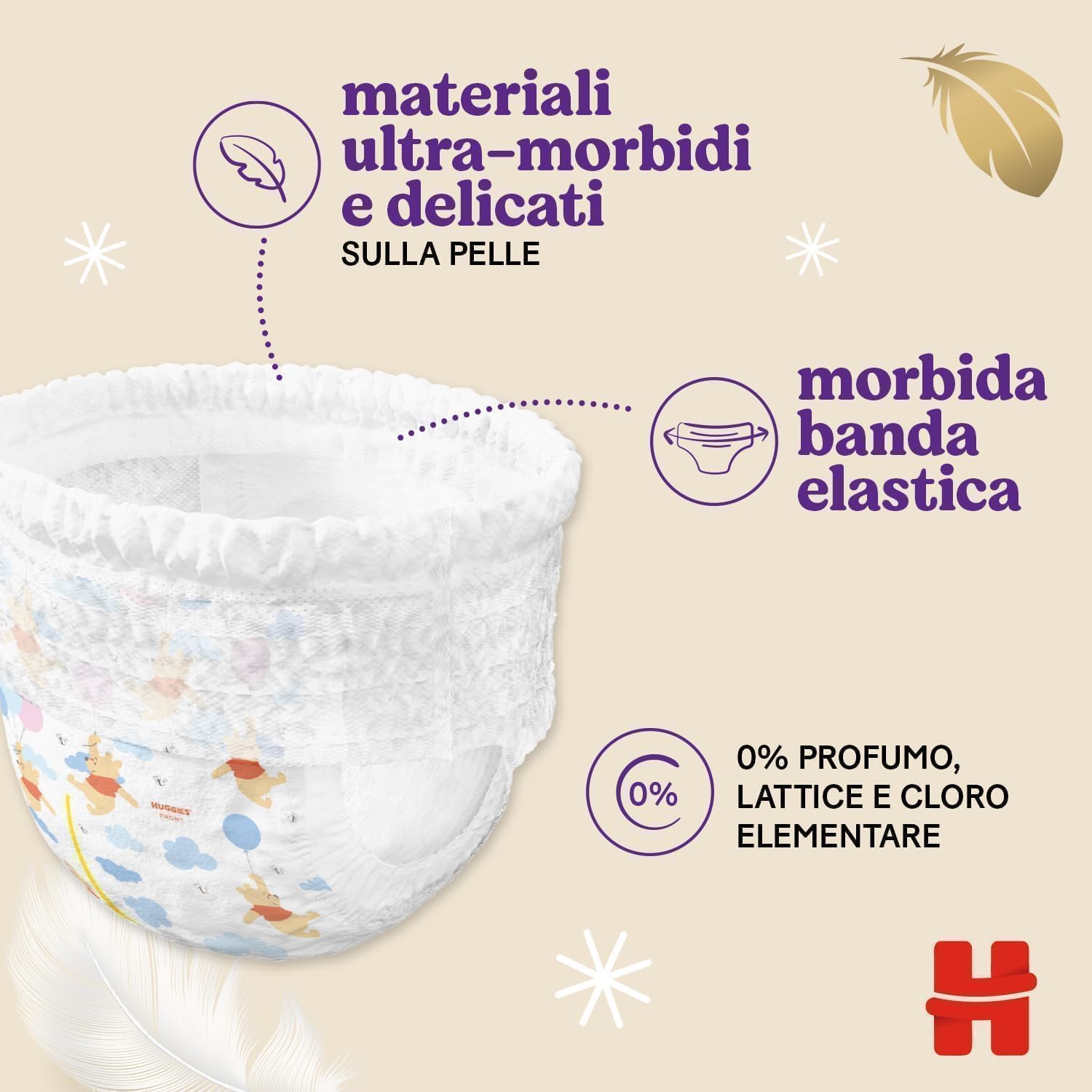 Huggies Extra Care, Pannolini Taglia 4 (9-14 kg), Mutandina traspirante, Pacco Mega, 80 Pz