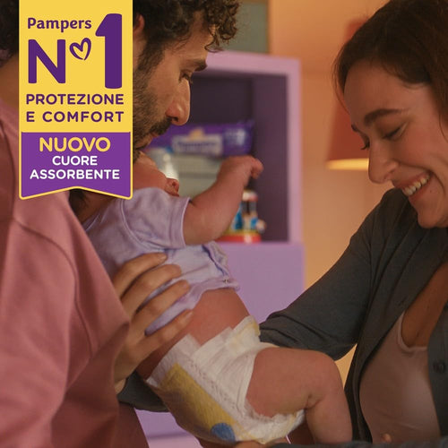 Pampers Progressi Midi, Taglia 3 (4-9 kg), Formato Scorta, Indicatore di Bagnato, Pelli Delicate, Linguette Rinforzate, Anti-Fuoriuscite, 162 Pannolini Neonato + 500 Punti Omaggio