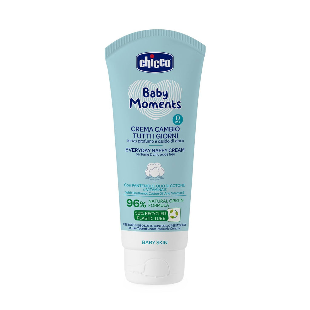 Chicco Baby Moments Pasta Cambio Tutti i Giorni, Pasta Cambio Pannolino, Texture Leggera per Uso Quotidiano, Senza Profumo, Dermatologicamente Testato su Pelle Sensibile, 100 ml