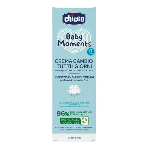 Chicco Baby Moments Pasta Cambio Tutti i Giorni, Pasta Cambio Pannolino, Texture Leggera per Uso Quotidiano, Senza Profumo, Dermatologicamente Testato su Pelle Sensibile, 100 ml