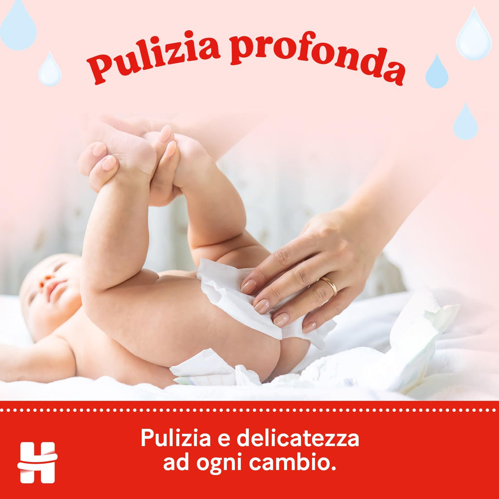 Huggies Pure, Salviette neonato, 99% acqua pura, 65% fibre assorbenti naturali, 672 Pz (12 x 56)