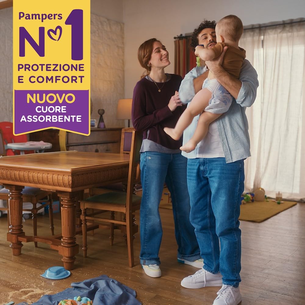 Pampers Progressi XL, Taglia 6 (16+ kg), Formato Scorta, Pelli Delicate, Linguette Rinforzate, Anti-Fuoriuscite, 102 Pannolini Bambino + 500 Punti Omaggio