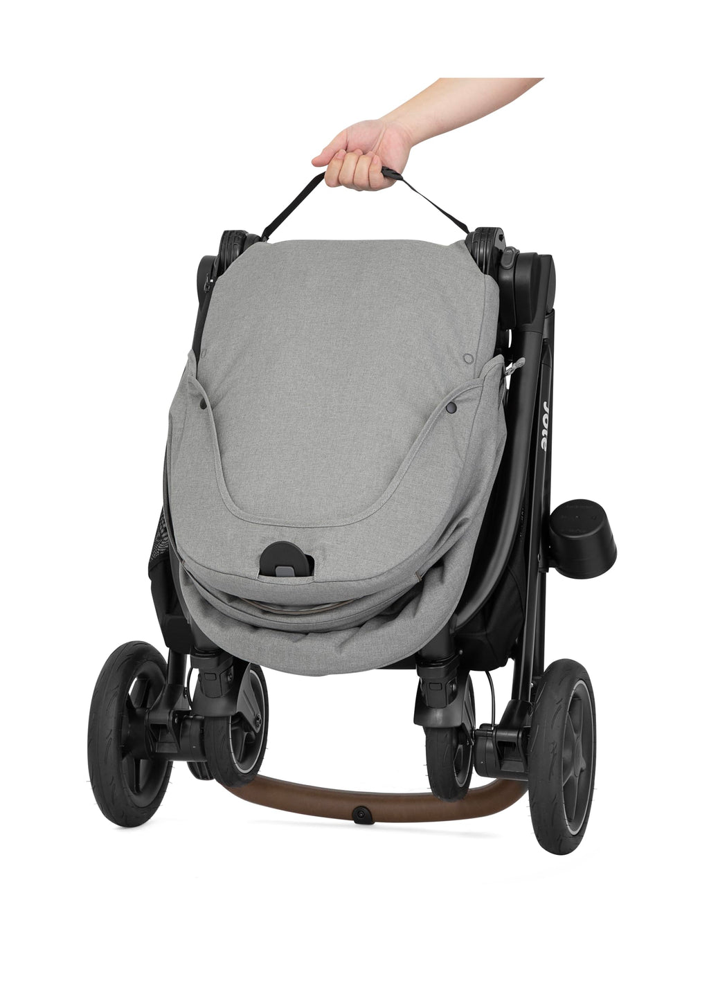 Joie Versatrax Passeggino compatto pieghevole, posizione sdraiata piatta, compatibile con sistemi di viaggio, con parapioggia e cursore regolabile in altezza, nascita fino a 4 anni (0-22 kg), pebble