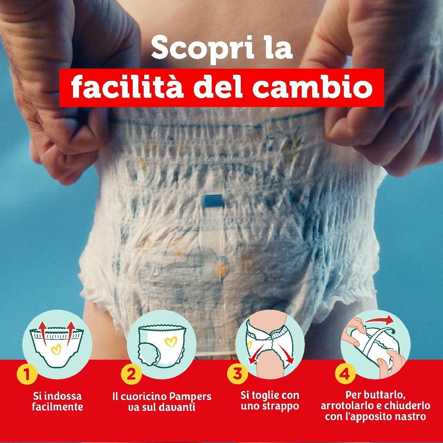 Pampers Baby Dry Mutandino & Fit Prime Maxi, Formato Scorta, 138 Pannolini, Taglia 4 (8-15 Kg), 1 mese di palestra online in Omaggio