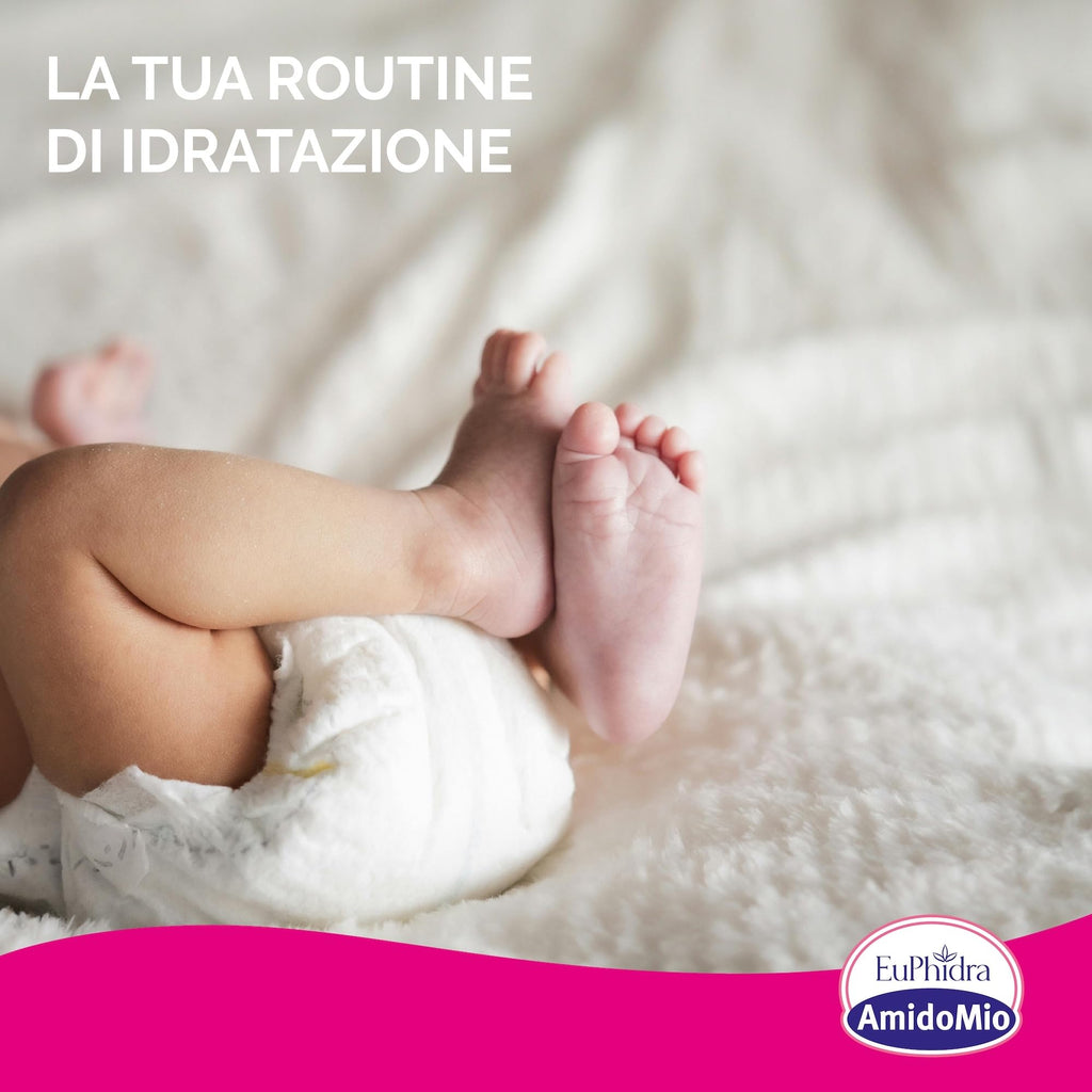 Euphidra - Kit Idratazione e Protezione Baby, con Pasta Barriera, Crema Idratante e Dermo Detergente, a Base di Amido di Riso e Acido Ialuronico, Lenitivo e Delicato per la Pelle dei Neonati