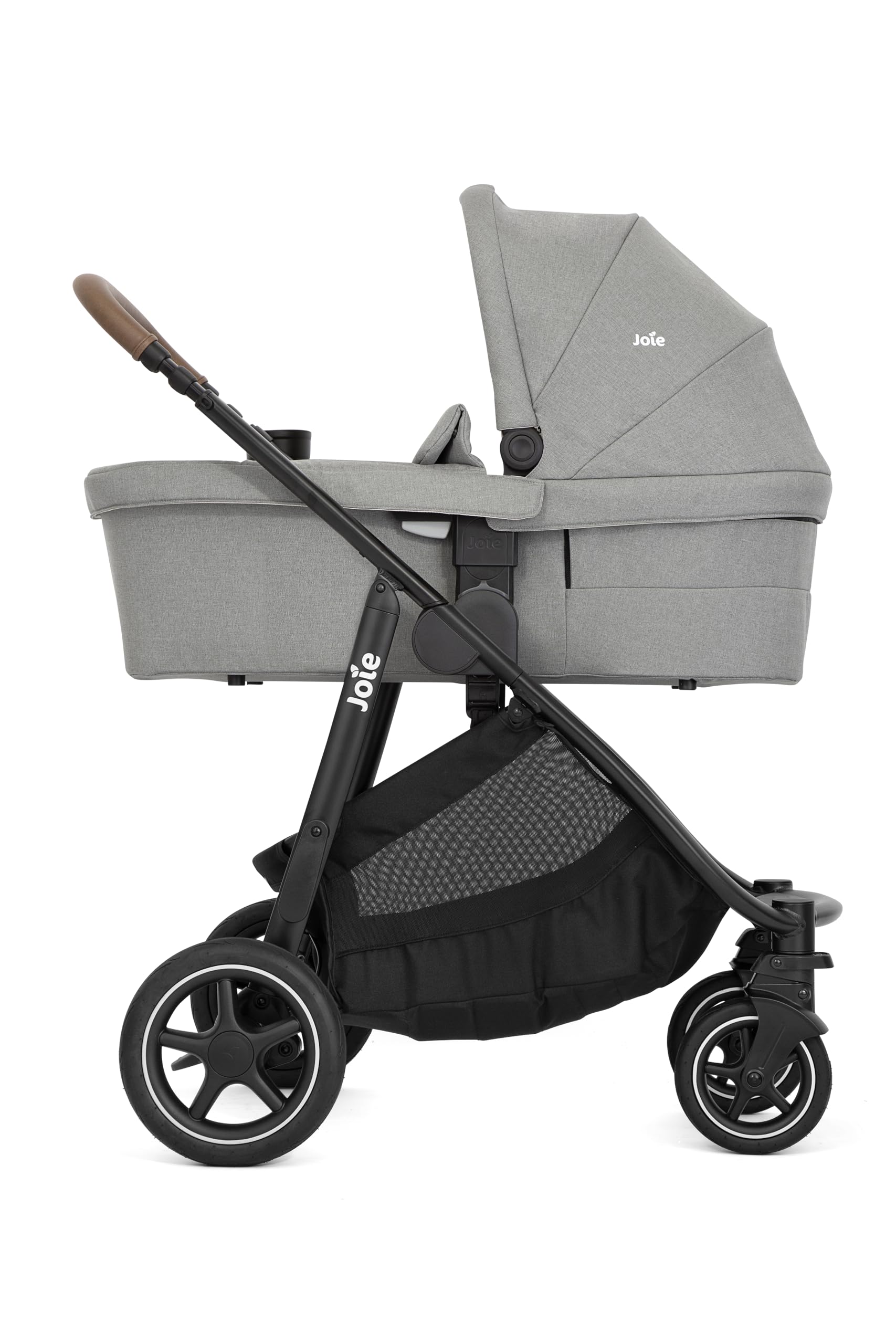Joie Versatrax Passeggino compatto pieghevole, posizione sdraiata piatta, compatibile con sistemi di viaggio, con parapioggia e cursore regolabile in altezza, nascita fino a 4 anni (0-22 kg), pebble