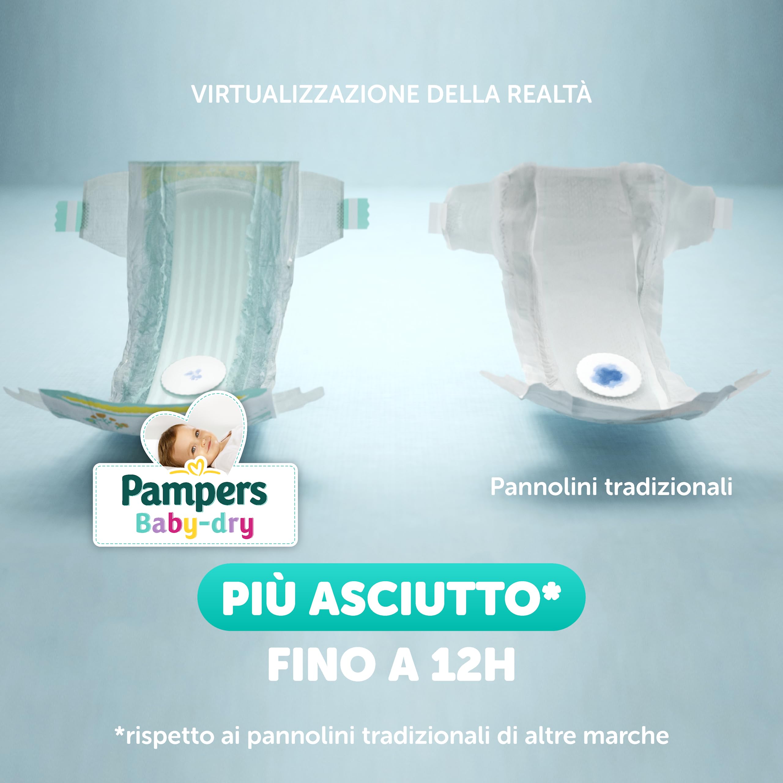 Pampers Baby Dry Midi, 168 Pannolini, Taglia 3 (4-9 kg), Cartone Da 56X3