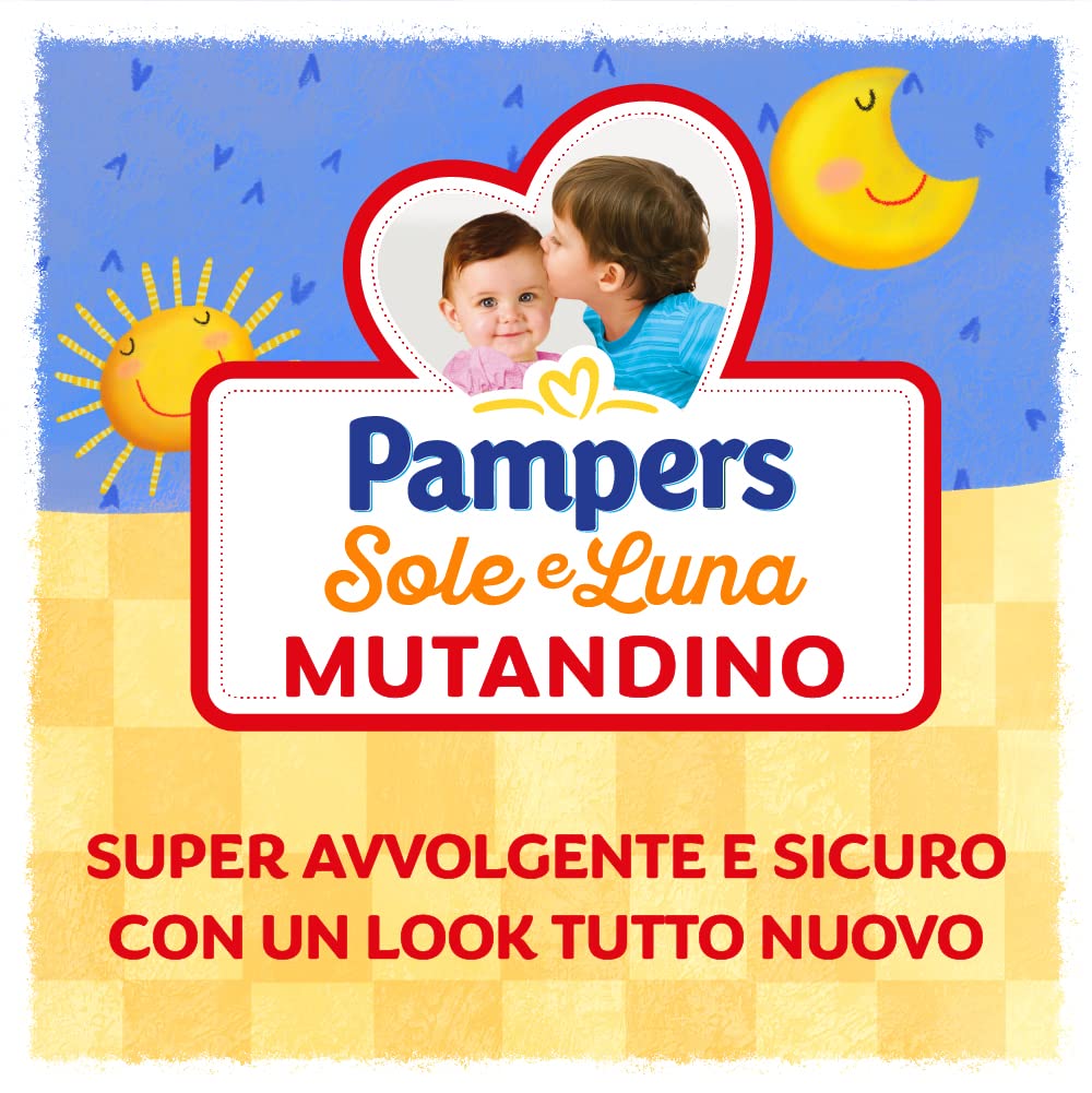 Pampers Sole e Luna Pannolino A Mutandino Junior, Taglia 5 (12-18 Kg), 84 Pannolini