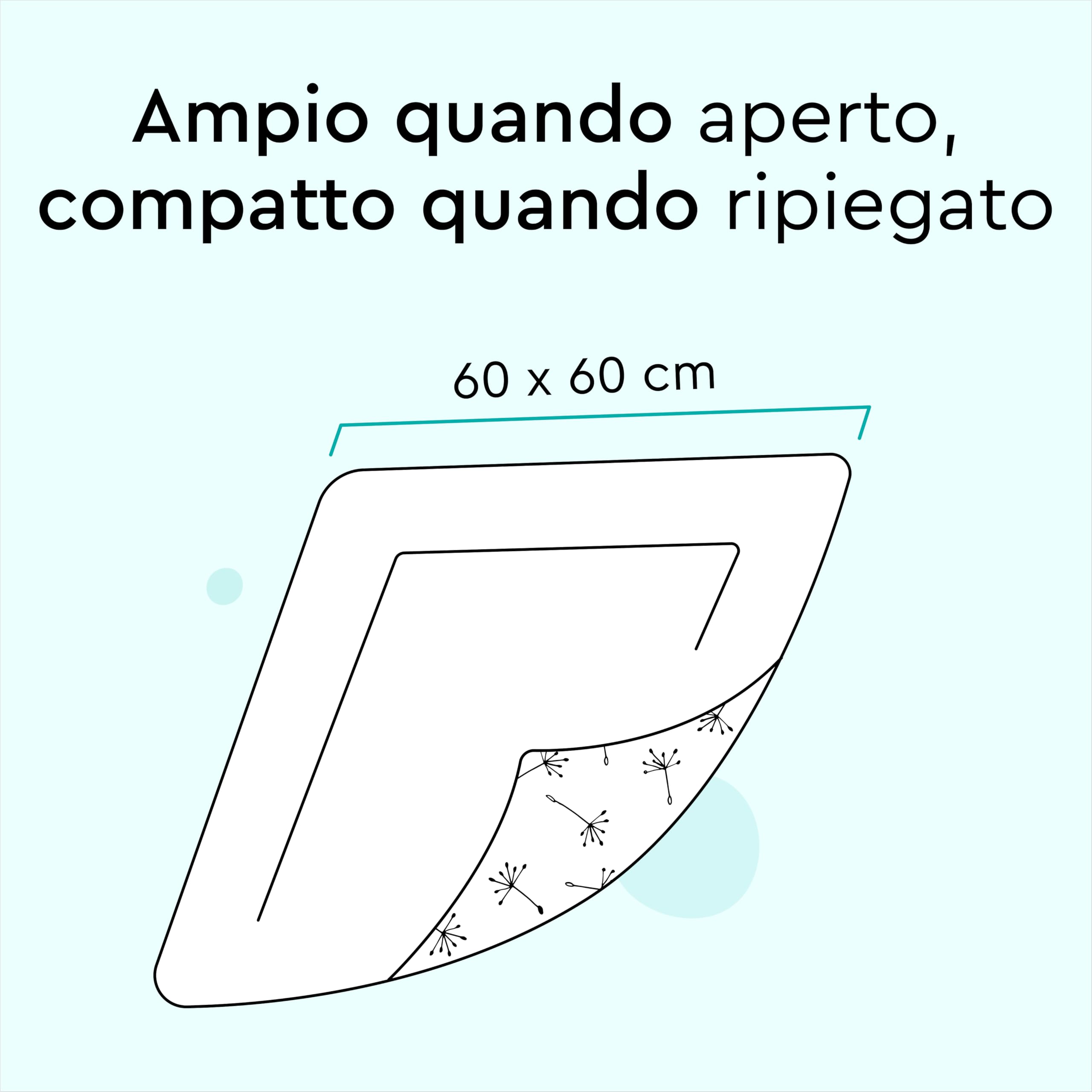 Teli cambio LILLYDOO – 60 x 60 cm, confezione da 50 pezzi (5x10 pezzi), super morbidi, senza profumi e lozioni, ideali per pelli sensibili, dermatologicamente testati