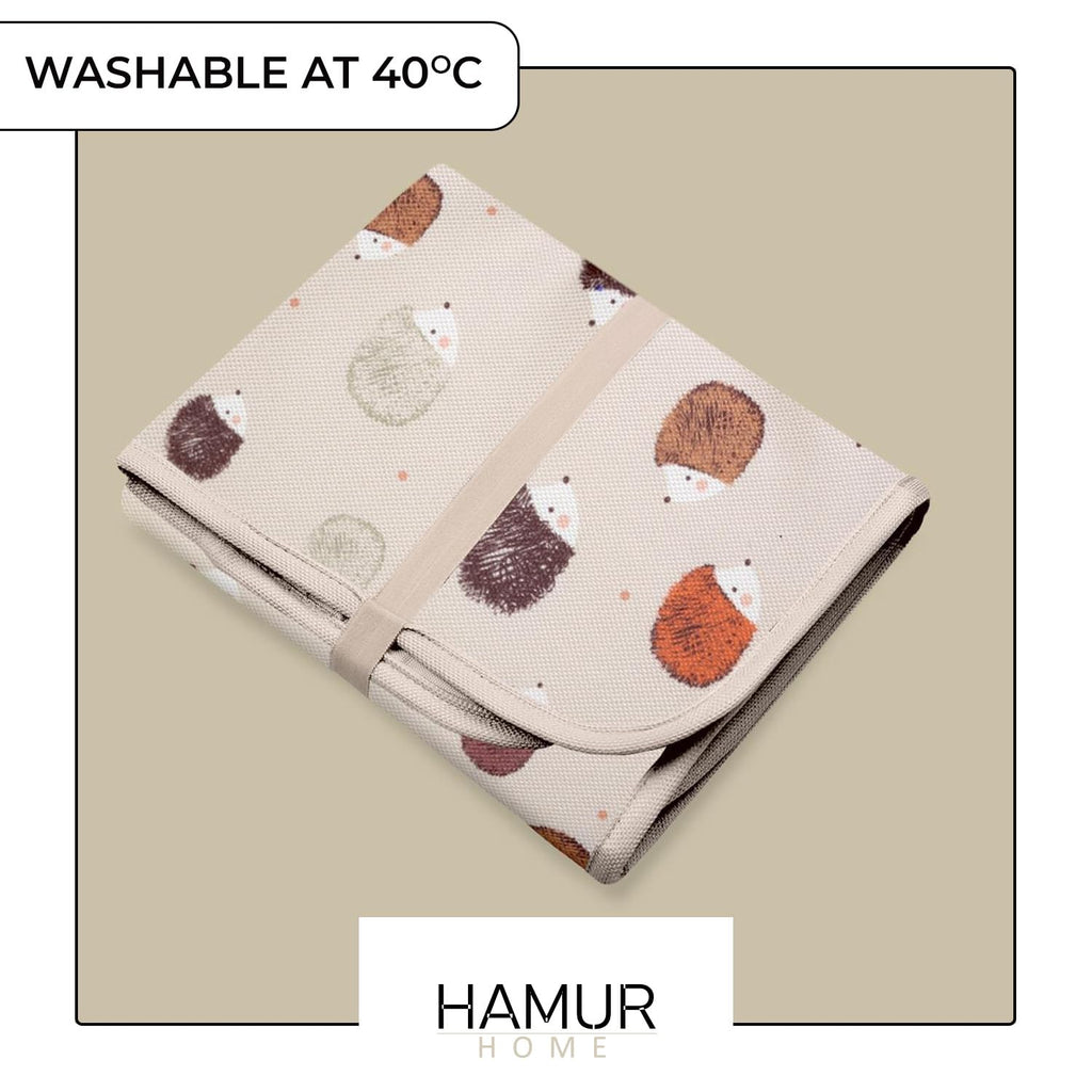 Hamur Home Fasciatoio Portatile Pieghevole Impermeabile 40 X 70 Cm Fasciatoio Riutilizzabile Lavabile In Lavatrice - Neonato Esterno Casa Viaggio Regalo Battesimo Bimbo (Urchin)