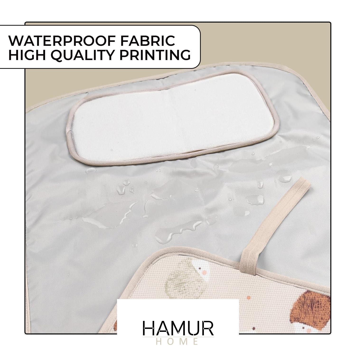Hamur Home Fasciatoio Portatile Pieghevole Impermeabile 40 X 70 Cm Fasciatoio Riutilizzabile Lavabile In Lavatrice - Neonato Esterno Casa Viaggio Regalo Battesimo Bimbo (Urchin)