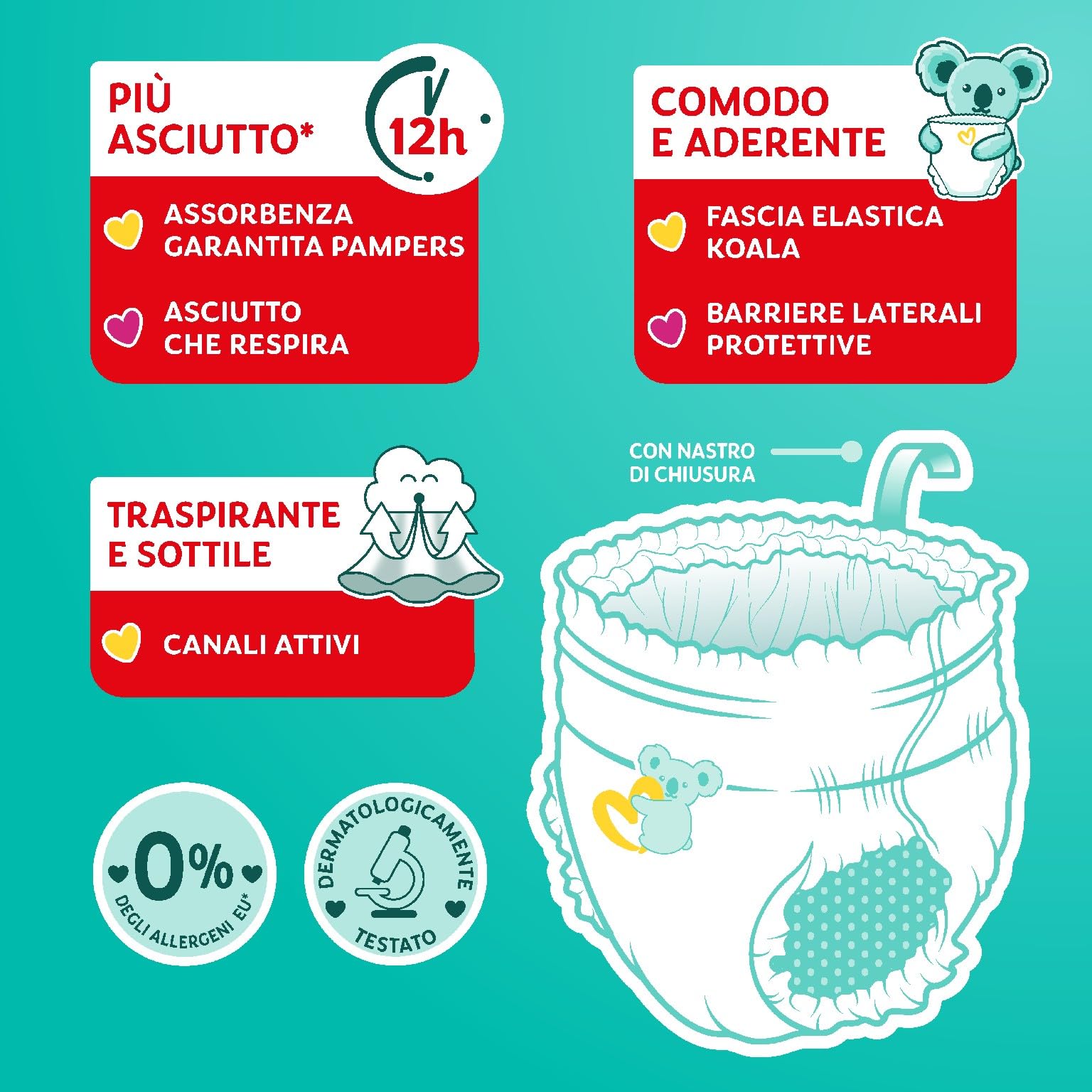 Pampers Baby Dry Mutandino & Fit Prime Maxi, Formato Scorta, 138 Pannolini, Taglia 4 (8-15 Kg), 1 mese di palestra online in Omaggio
