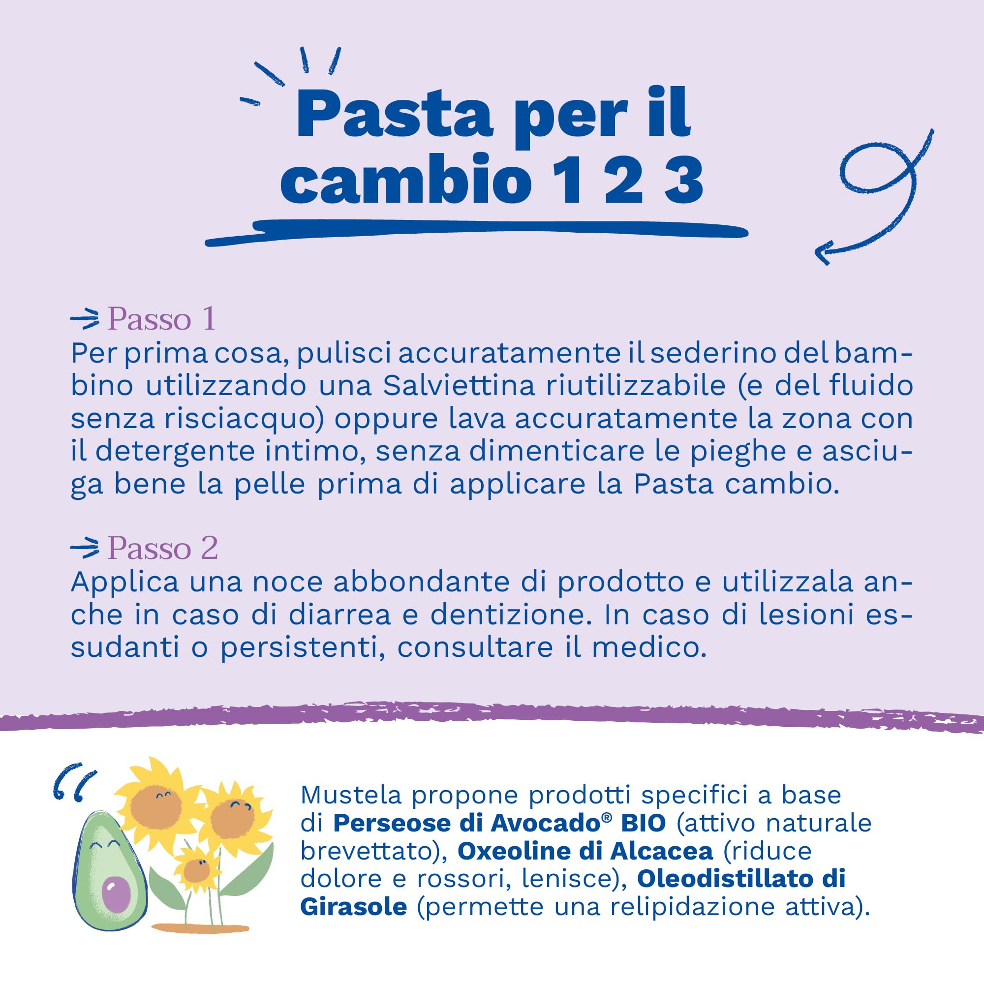 Mustela Pasta Cambio, Crema Pannolino con Perseose d'Avocado BIO, Uso Quotidiano Neonati e Bambini - Previene, Lenisce e Allevia gli Arrossamenti, 98% Ingredienti di Origine Naturale (150ml)