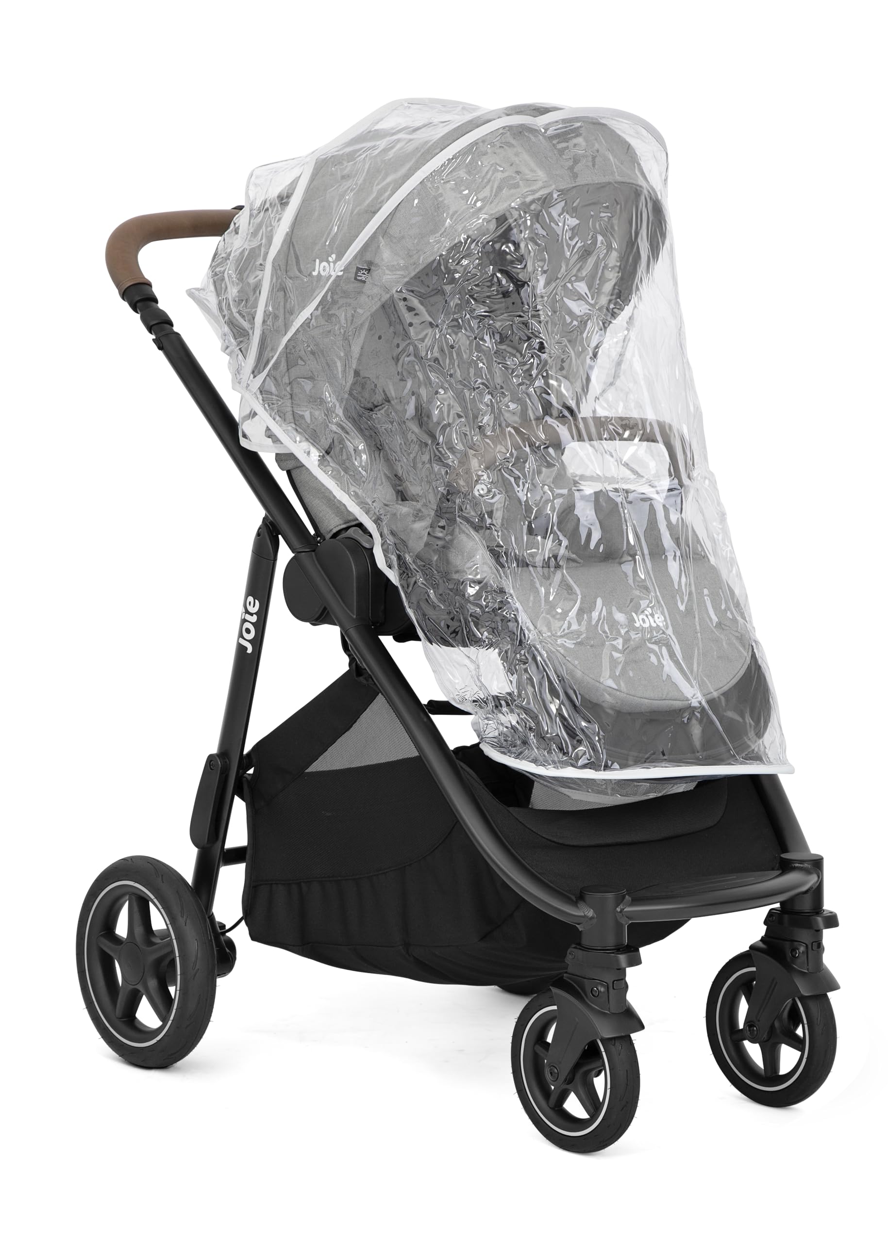 Joie Versatrax Passeggino compatto pieghevole, posizione sdraiata piatta, compatibile con sistemi di viaggio, con parapioggia e cursore regolabile in altezza, nascita fino a 4 anni (0-22 kg), pebble