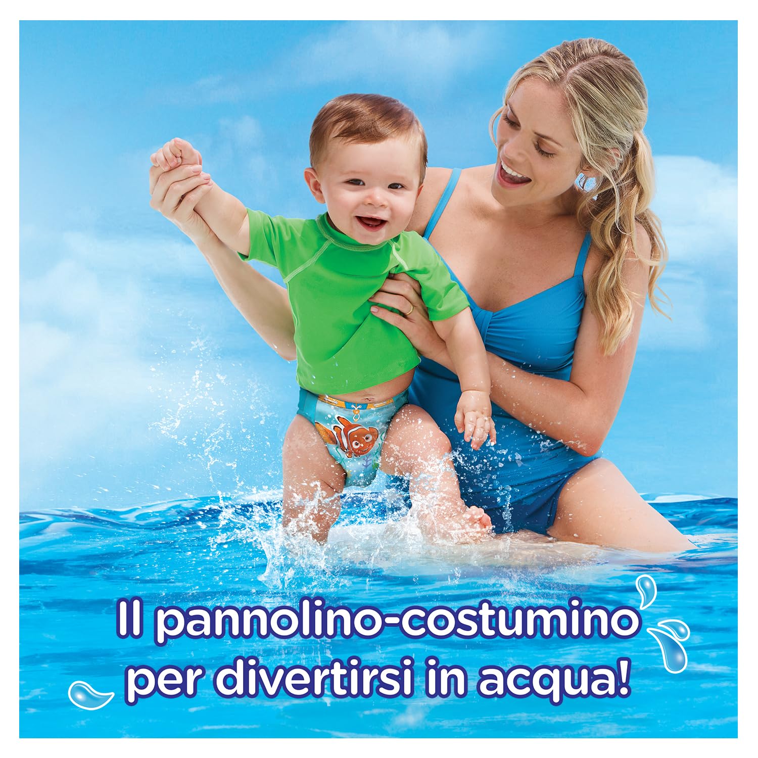 Huggies Little Swimmers Pannolini Taglia 3-4 (7-15 kg), Pannolino costumino, Design Disney, 20 Pz